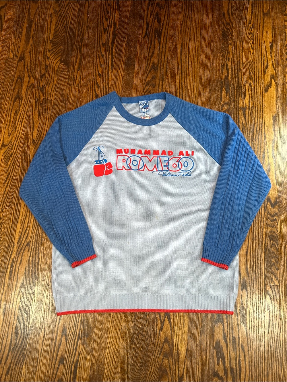 Platinum Fubu Wool Blend Muhammad Ali Knit Sweater